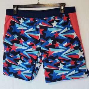 Chubbies Men's XXL 8" Ultimate Training Shorts Red White Blue USA Lined